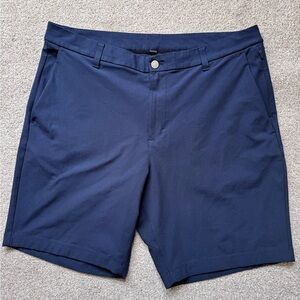 Mens Lululemon 9” Commission Shorts Warpstreme Size 36 Navy Blue